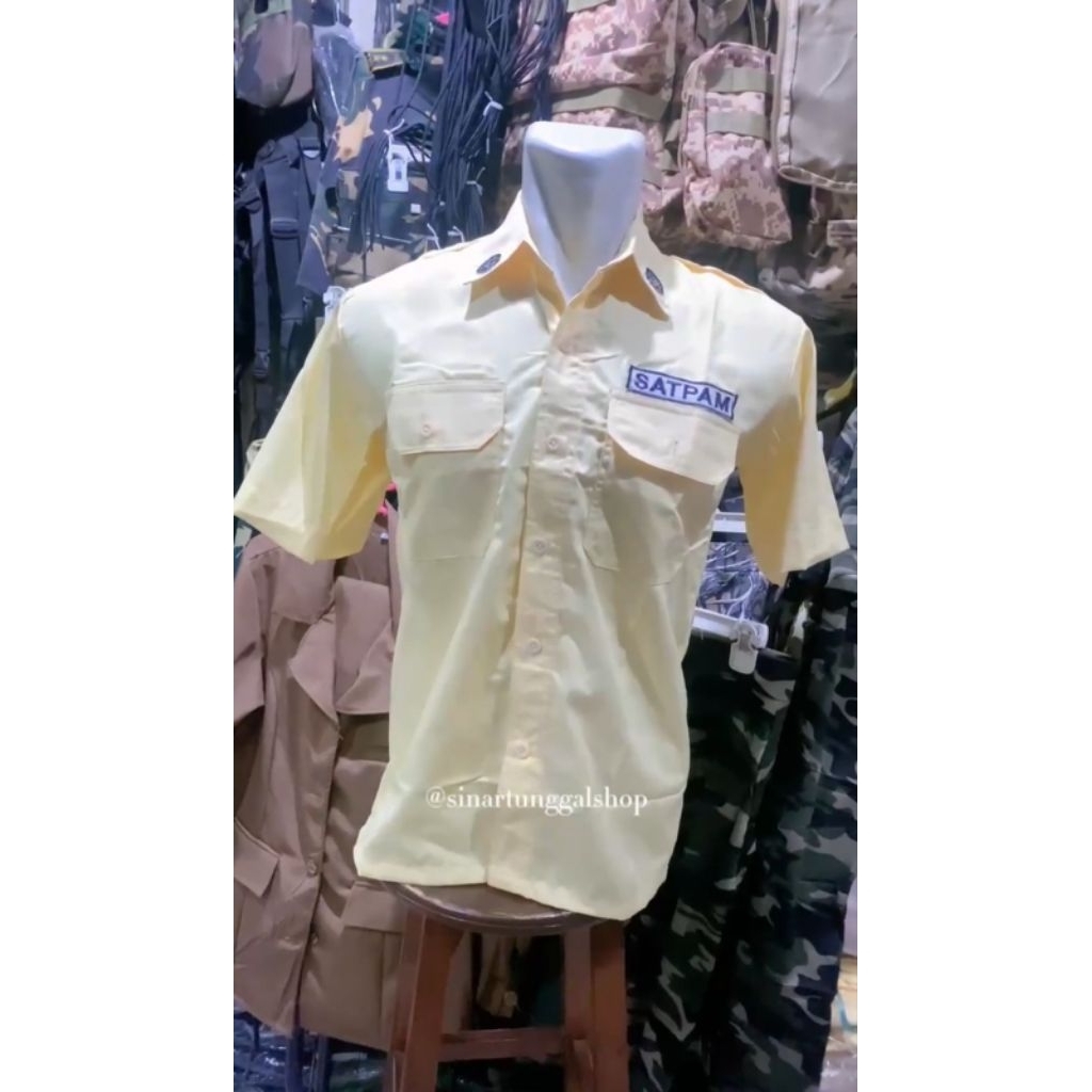 Sinartunggalshop- Seragam Satpam PDH (Sudah satu set sama celana panjang coklat)