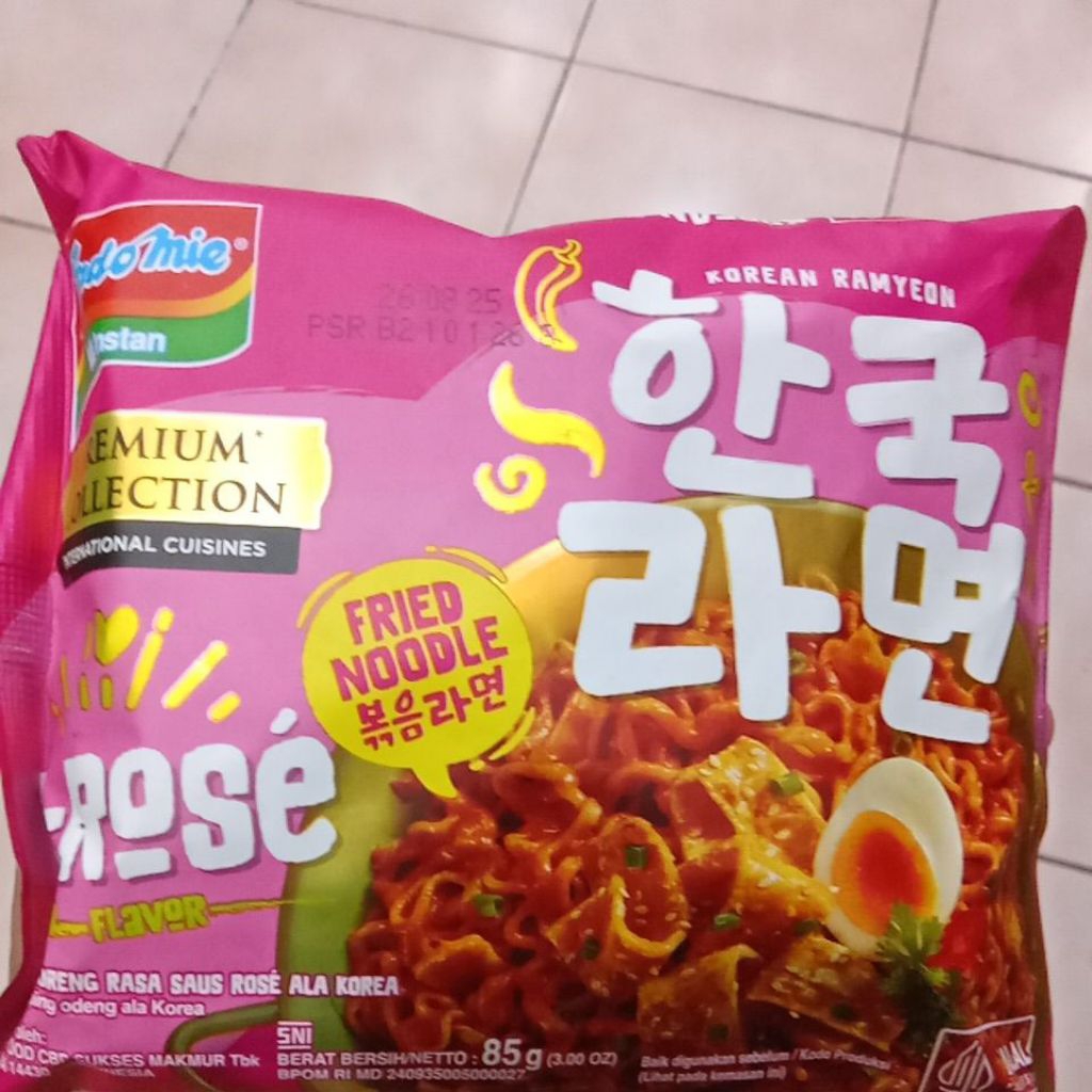 

Indomie Mi Instan Korean Ramyeon K-Rose Flavor 85gr
