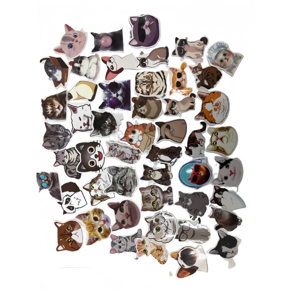 

STICKER PACK KUCING CAT VINYL WATERPROOF STICKER DEKORASI UNTUK LAPTOP CASING HP TUMBLER JOURNAL 2