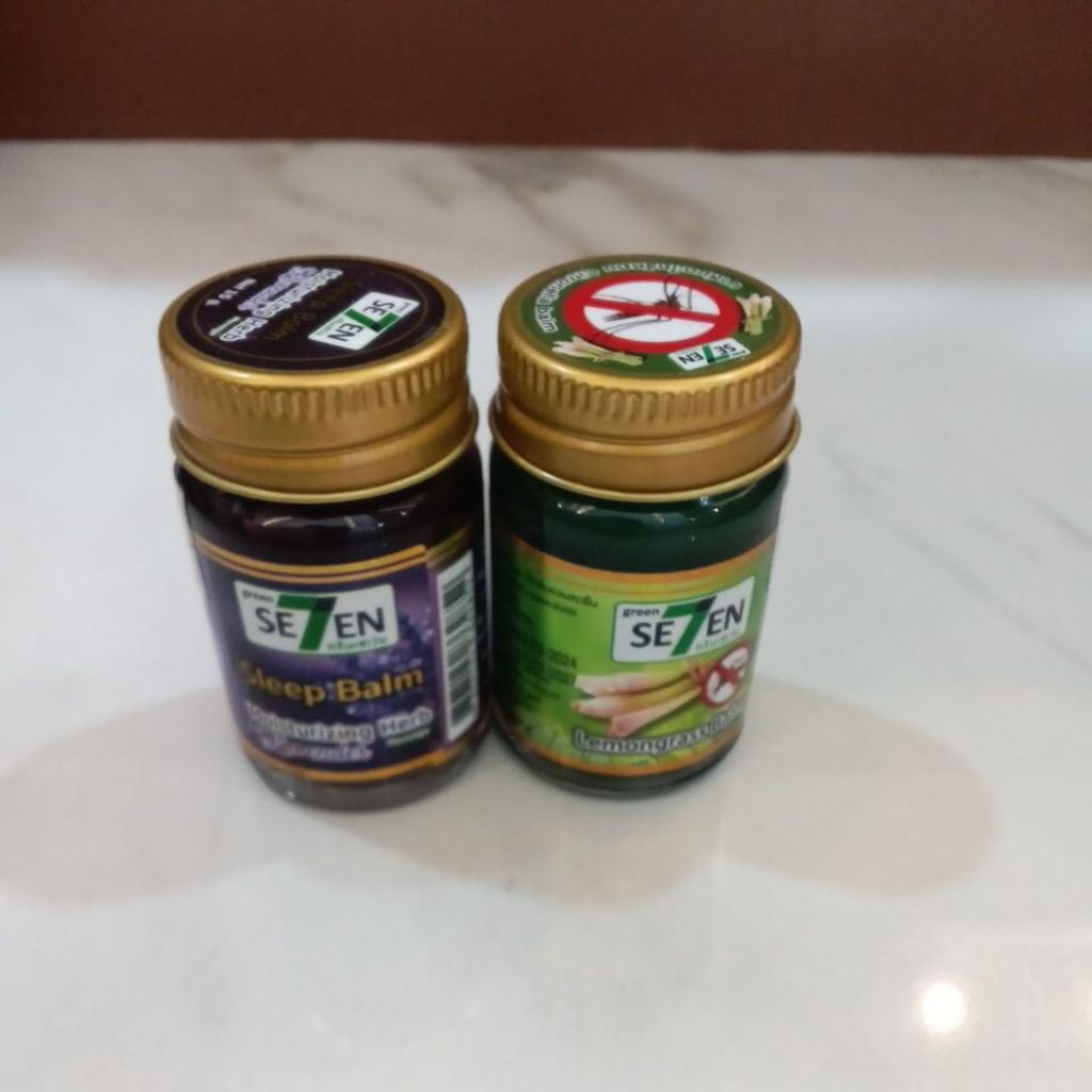 Green se7en  balm massage Thailand Lemongrass Balm/ Moisturizing Herbs Lavender Sleep Balm