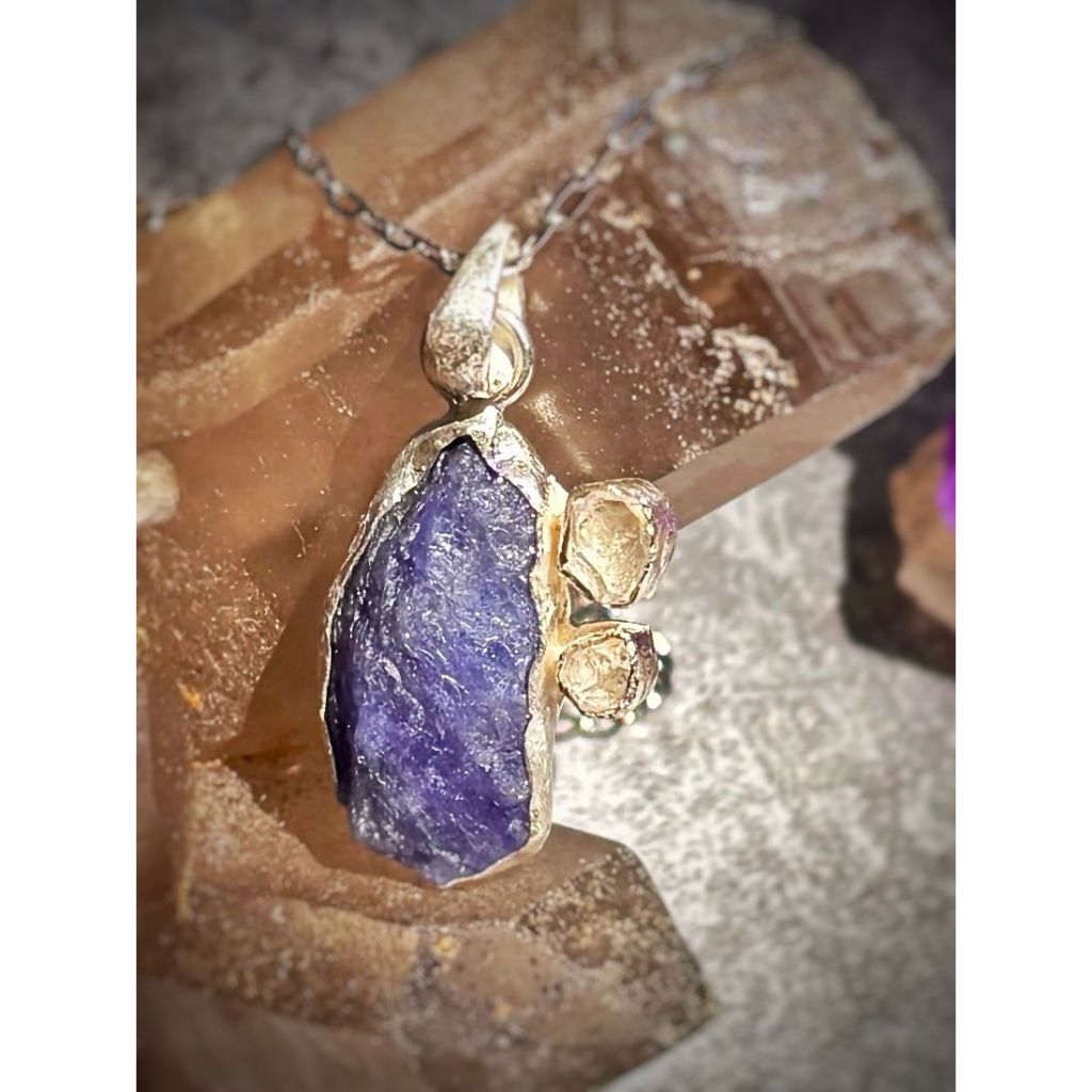 Kalung Premium Batu Alam | Tanzanite Pendants | Mystic Ember Pendant | Kalung Liontin Perak 925 | Ba