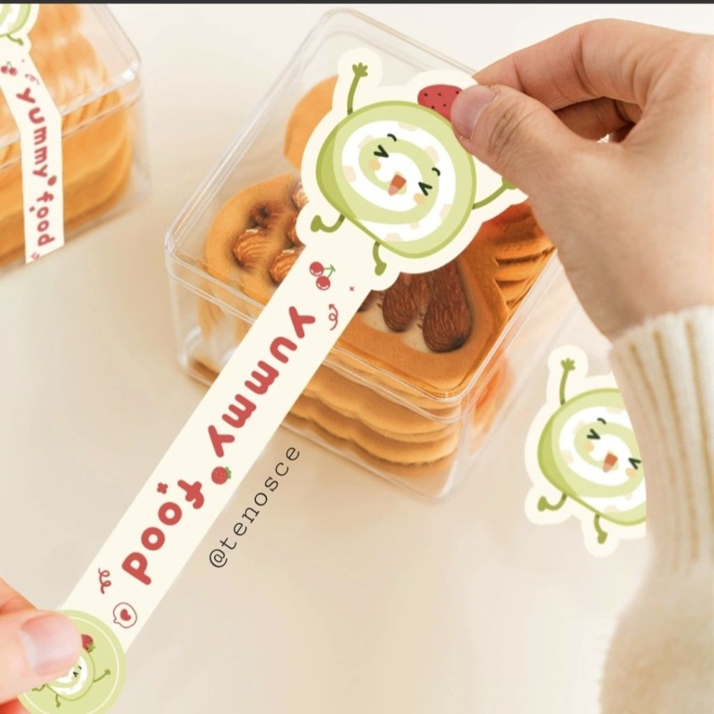 

Stiker Sticker Dekorasi Panjang Unik Lucu Cute Toples Kue Kering Cookies Kotak Kue Dessert Box Hadiah Souvenir Hampers Parcel New Year Imlek Swiss Roll Birthday Thank You