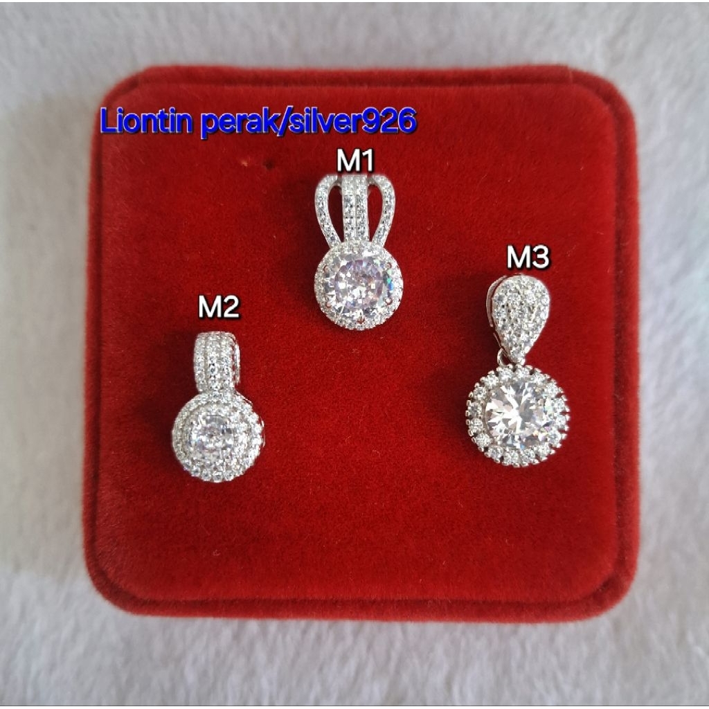 Liontin mata bulat perak silver 925 LT915i