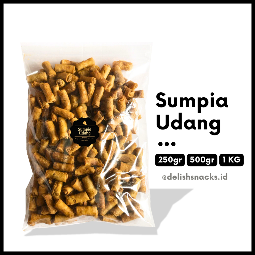 

READY STOCK [DELISH SNACKS] Sumpia Udang (Grosir) 250gr 500gr 1 KG / Snack Cemilan Camilan Kiloan