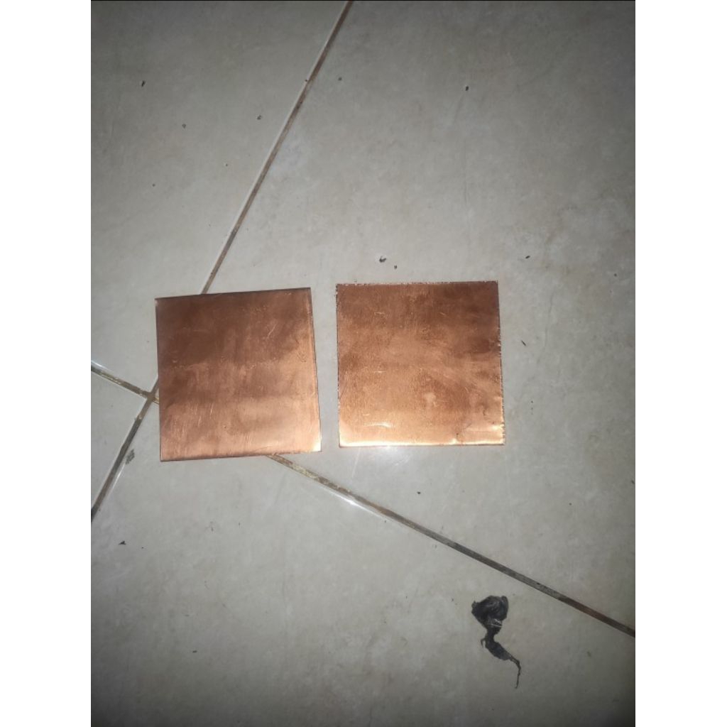 plat tembaga murni 0.6mm x 10cm x 10cm