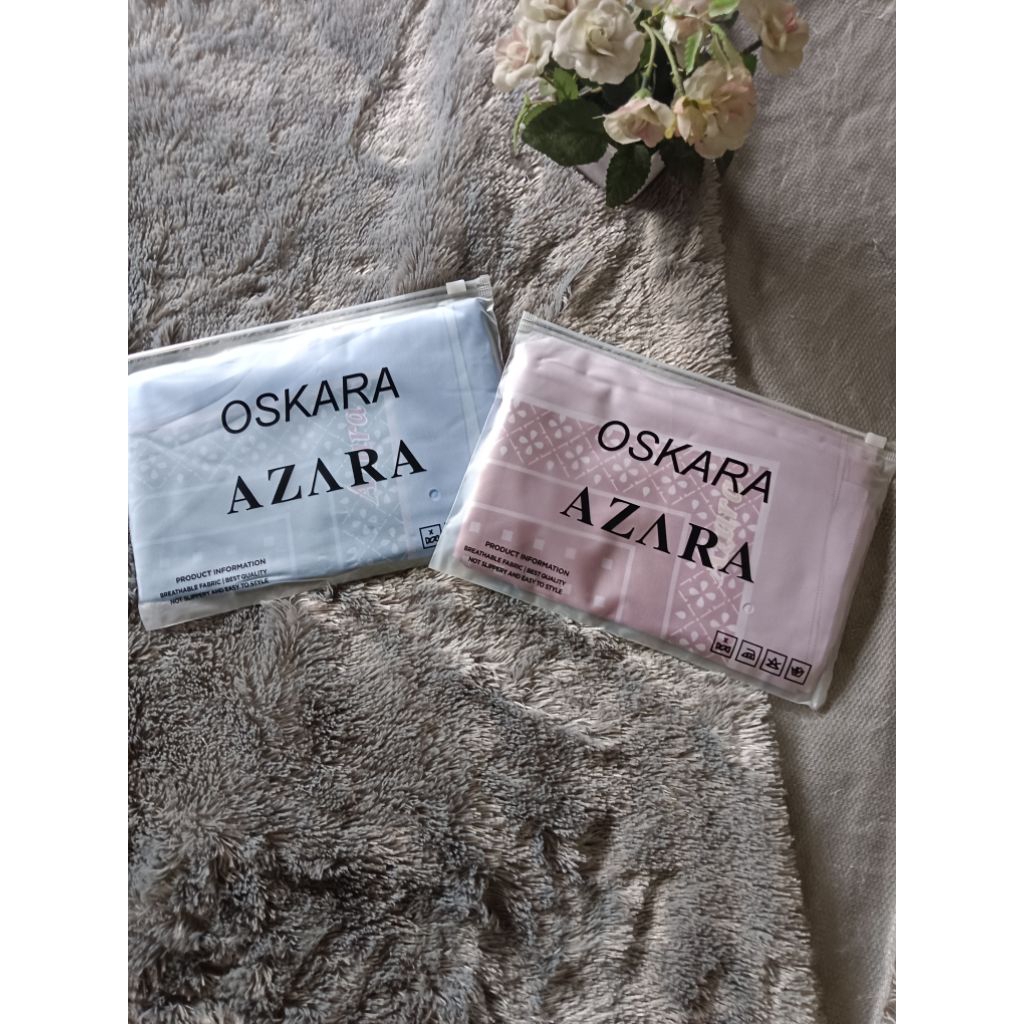 Hijab Azara Oskara Motif Kotak Dan Bunga