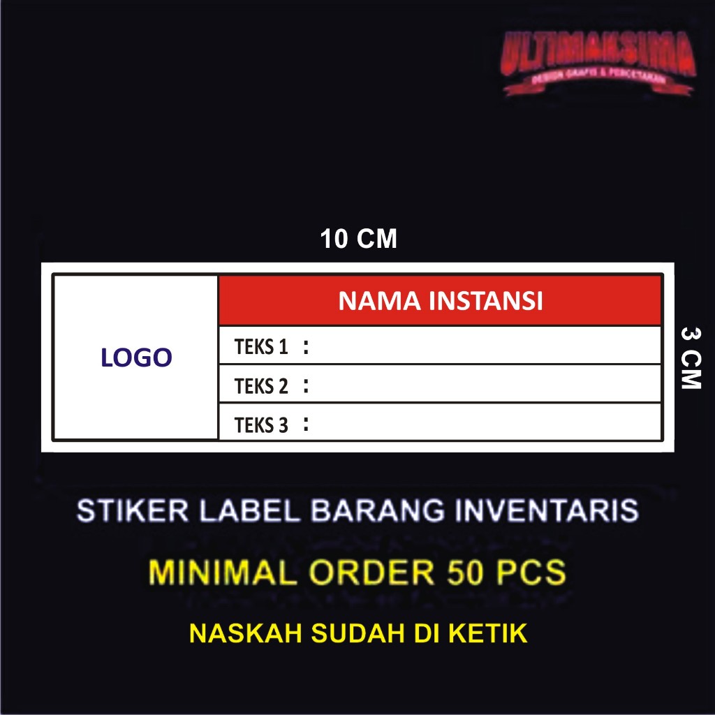 

Stiker Vinyl Label untuk Barang Inventaris Kantor/Sekolah 10 X 3 CM