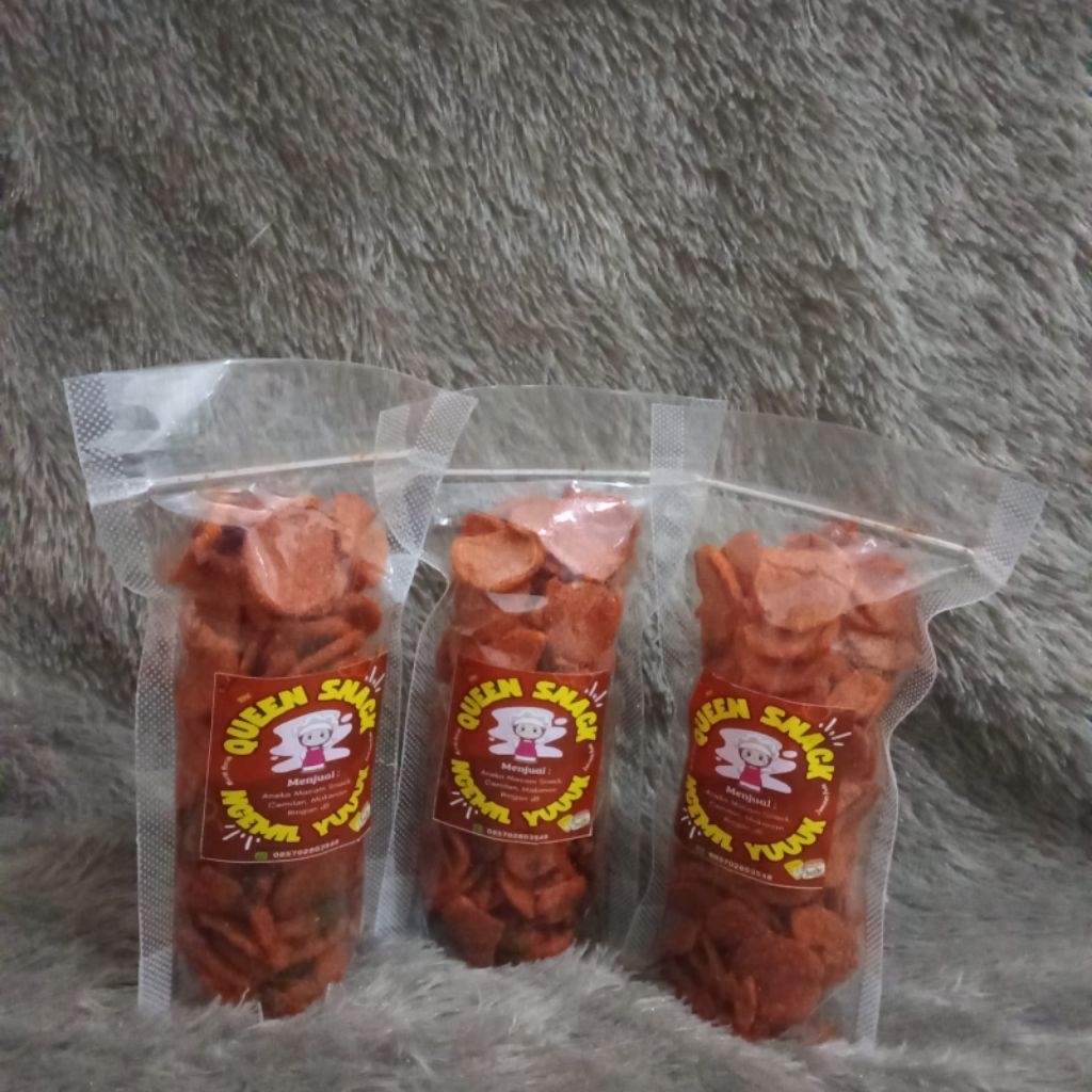 

Keripik Sosis Goreng Pedas Daun Jeruk 80 gr