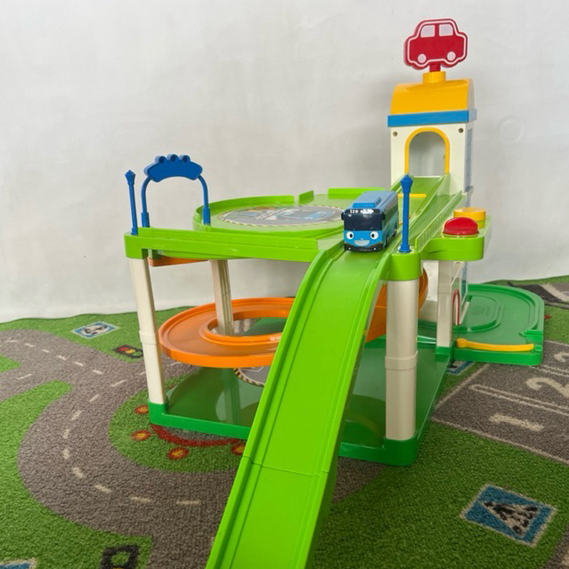 Tayo the Little Bus Parking Lot Playset Preloved Original Iconix