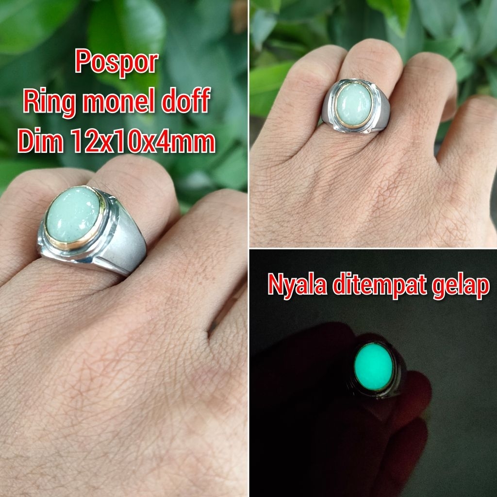 CINCIN PRIA BATU POSPOR KECIL RING MONEL DOFF