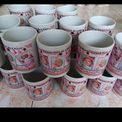 Souvenir Gelas Keramik Pernikahan, Kopi, Mug, Custom
