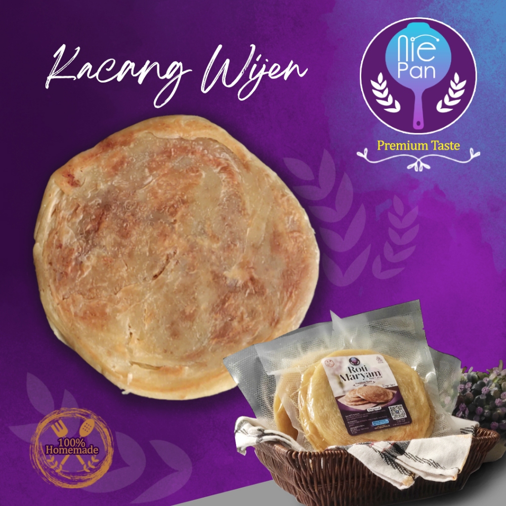 

Roti Maryam, Roti Canai - KACANG WIJEN - Isi 5pcs - Niepan