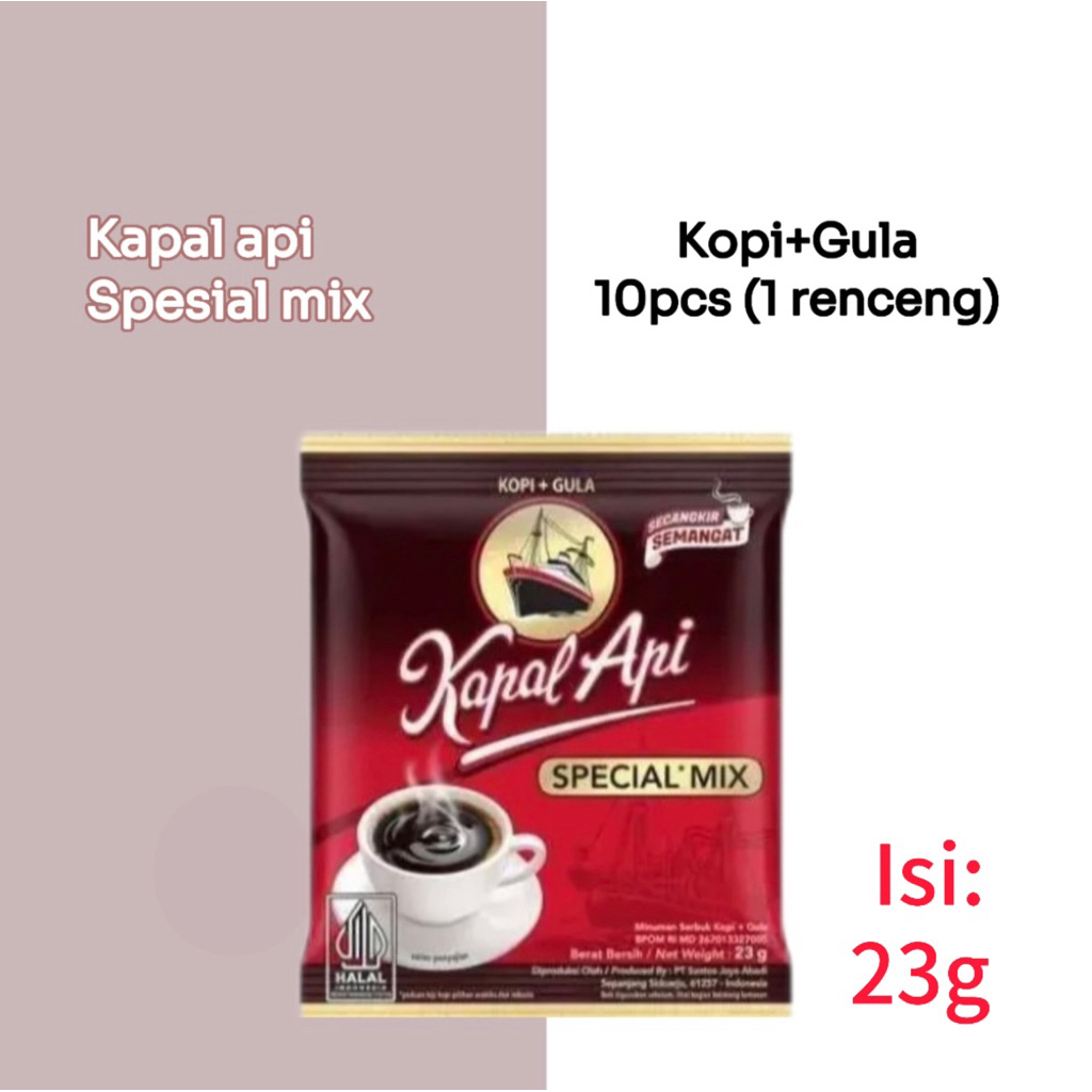 

[PROMO] Kapal Api Special Mix Kopi + Gula 23g 10pcs (1 Renceng)