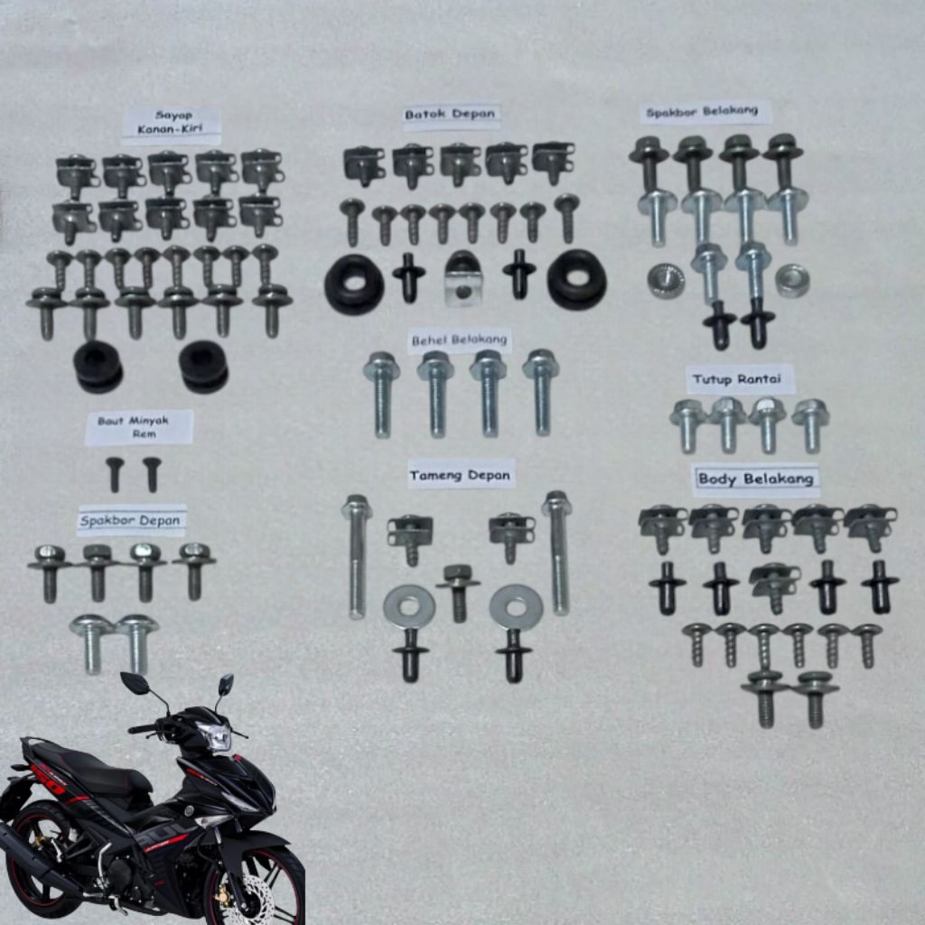 COD Baut Full Set Body Jupiter MX King 150 Lama / Baut Full Body Yamaha MX King Lengkap