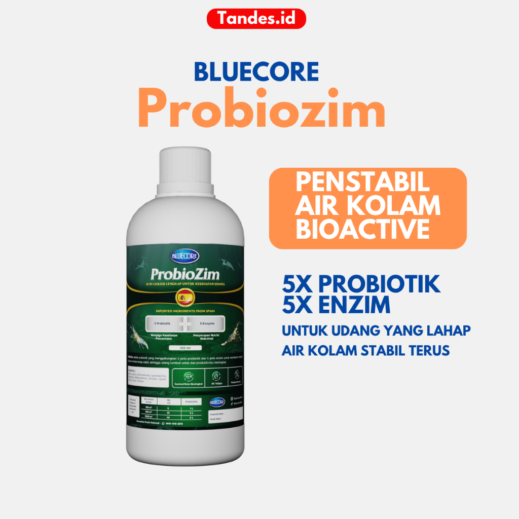 Bluecore Probiozim Probiotik untuk Udang Vaname & Lobster, Menjaga Kualitas Air dan Nutrisi
