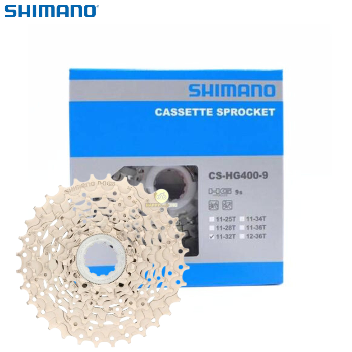 Cassette Sprocket Shimano HG400  HG 400 9 Speed 11-32T Happy Cycling