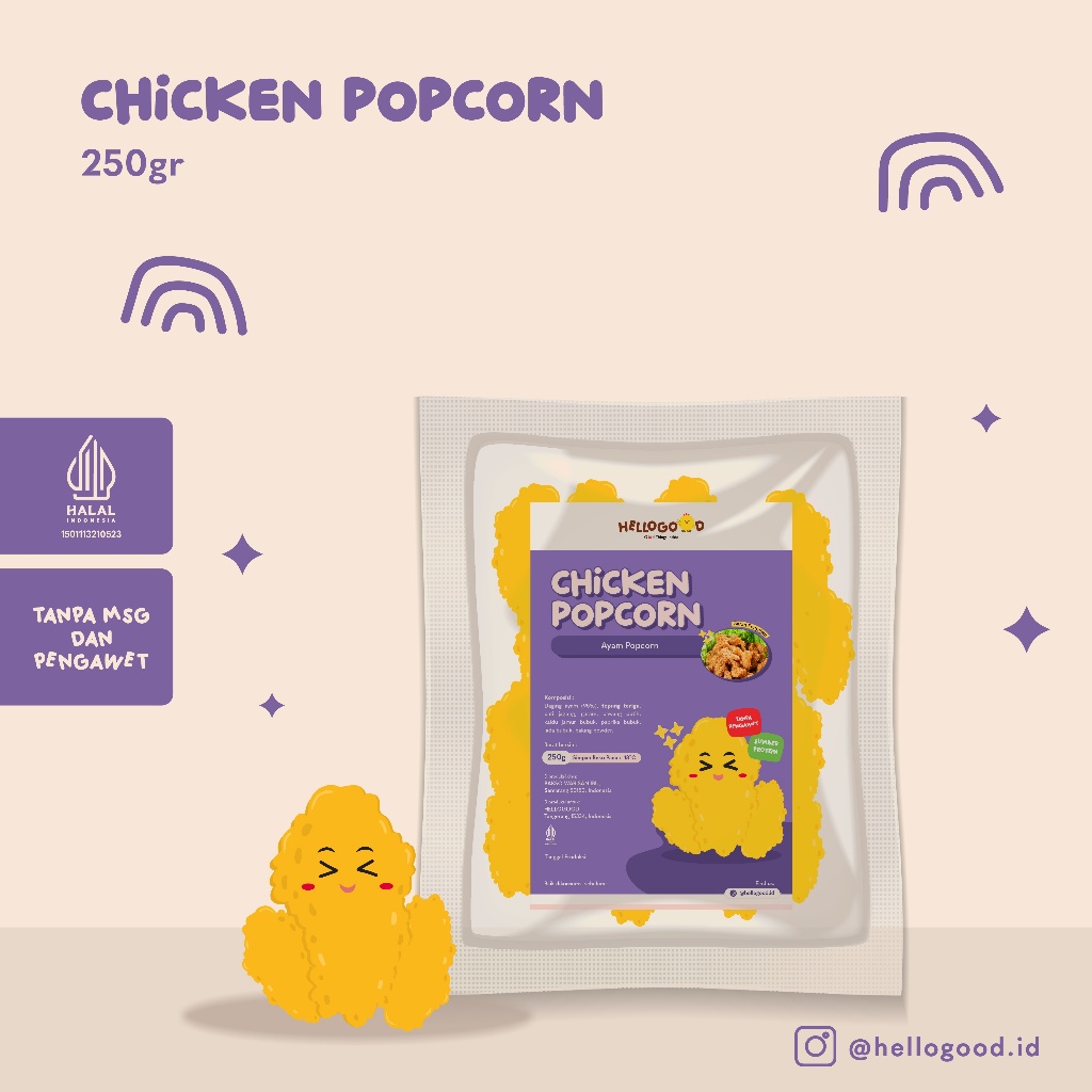

HELLOGOOD Chicken Popcorn - Frozen Food No MSG