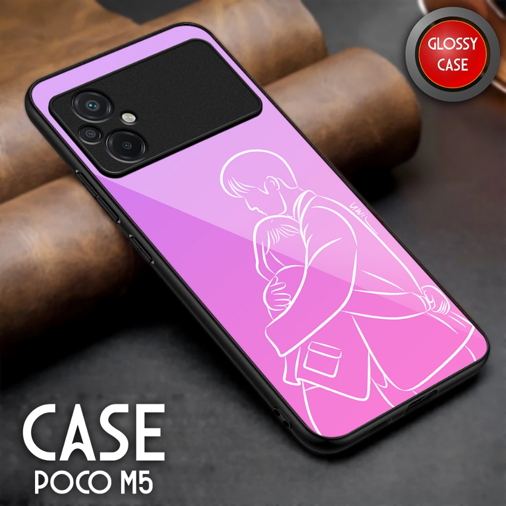 Softcase Poco M5 - Casing Hp Poco M5 - Case Kaca Glossy - Kesing Hp Poco M5 - Softcase Sublime Akses