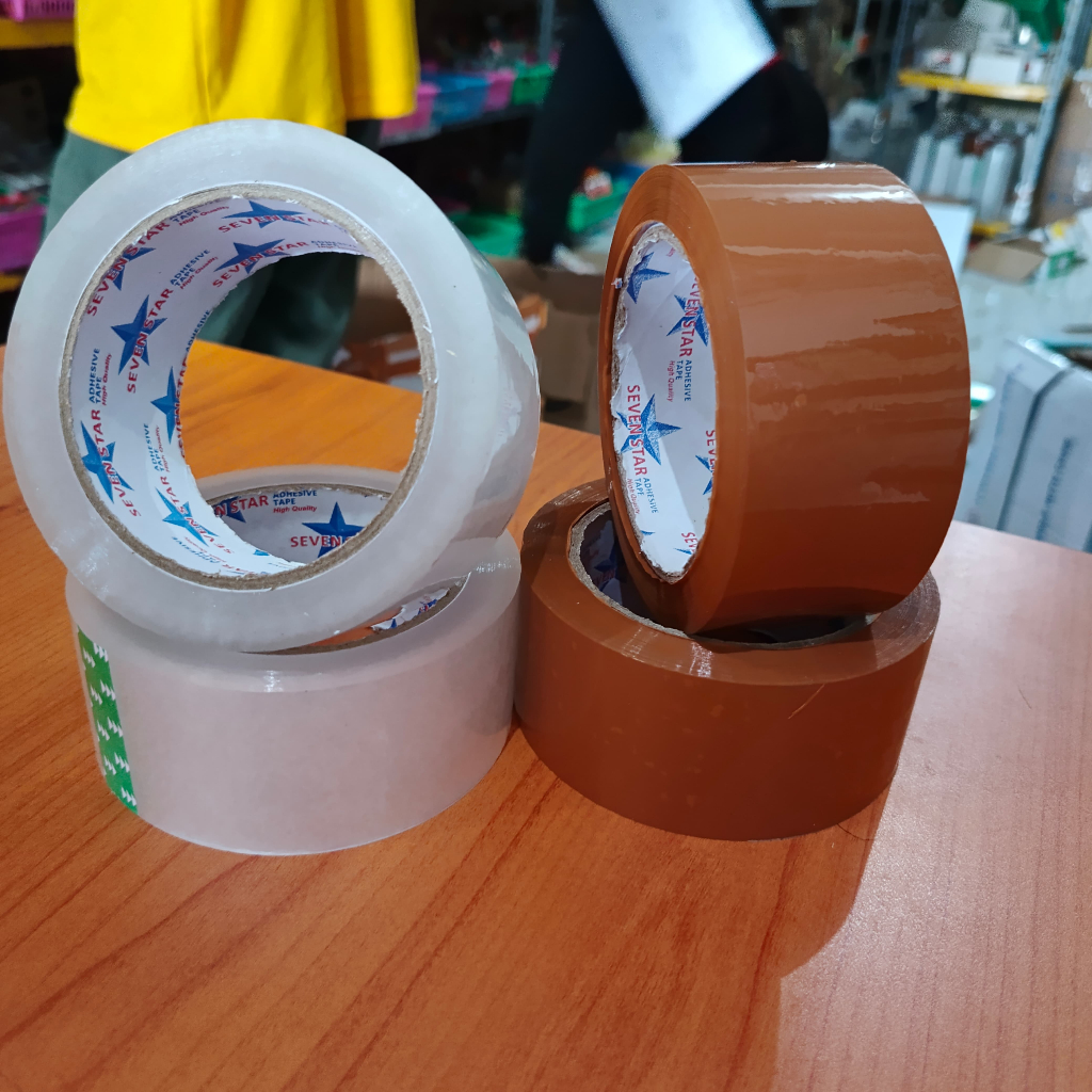 

Lakban Isolasi STAR Bening/Coklat 2" x 100 yard (Jamin Rekat & Tebal)