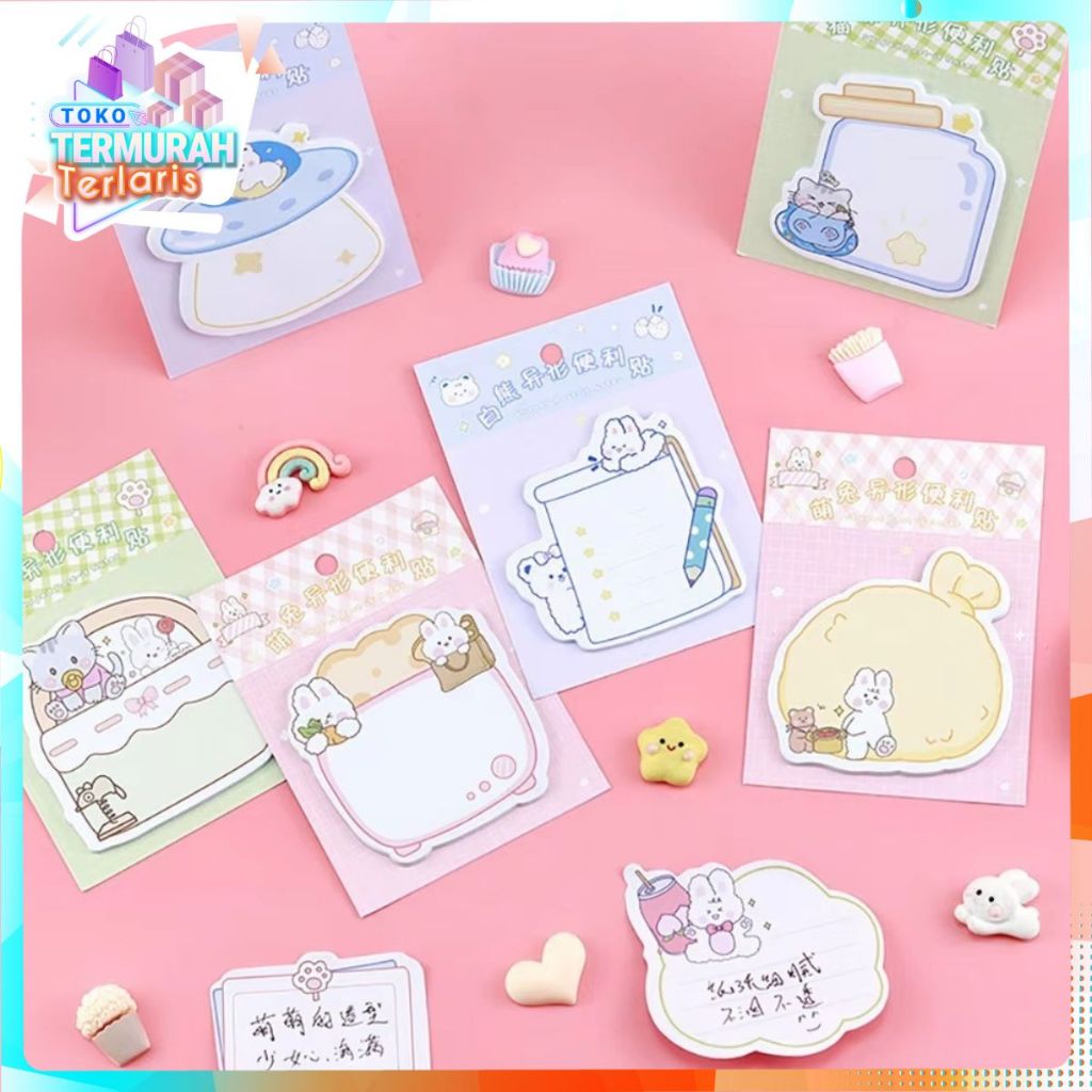 

TTT Sticky Note Karakter Kartun Lucu Isi 20 Lembar Tempelan Kertas Catatan Memo Note Karakter Animal Mini Book Karakter Hewan Lucu 20 Sheets Memo Pad DIY Scrapbook Decorating Stationery