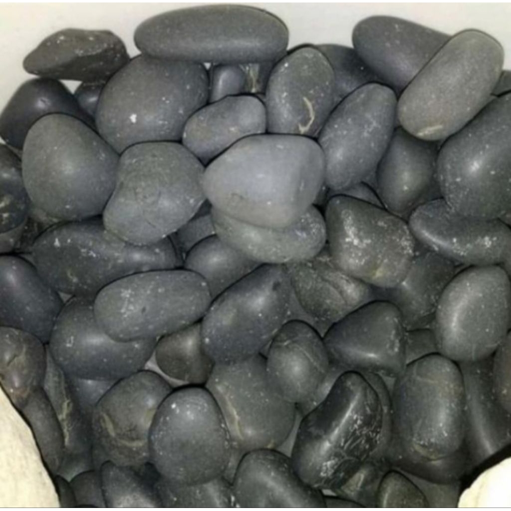 batu koral hitam/batu tabur taman
