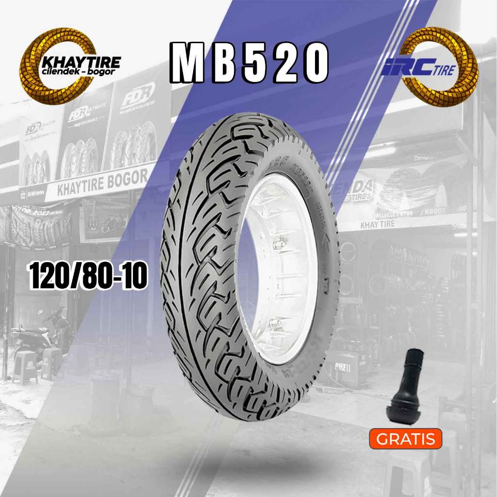 Ban Motor Vespa Matic Kymco IRC MB520 120/80 Ring 10 Tubeless