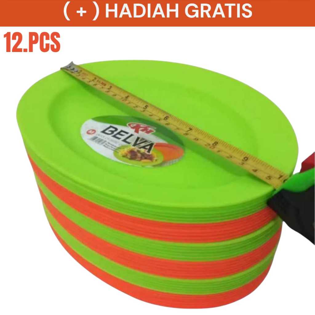 piring oval belva plastik merk kh