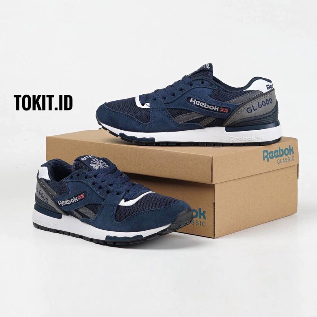 ( TOKIT.ID ) Reebok GL6000 Navy white
