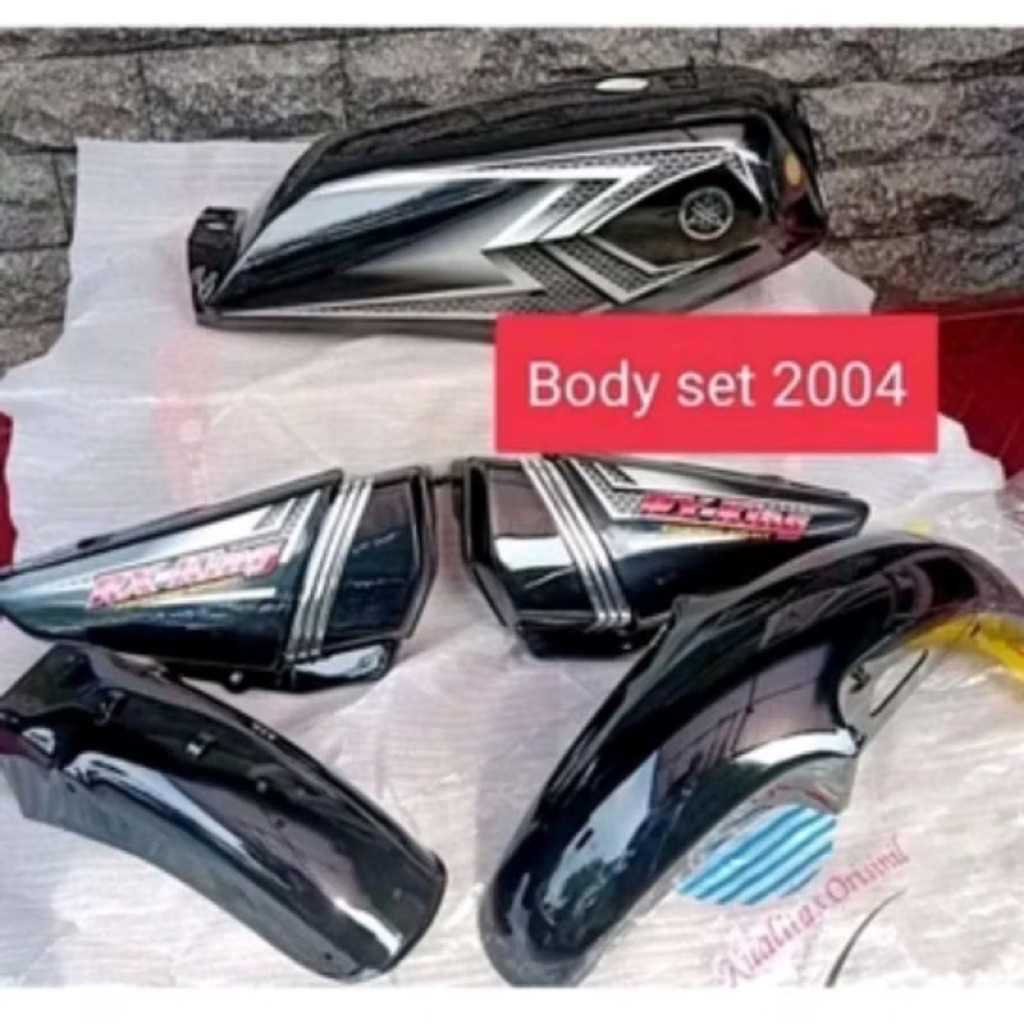 Paket komplit tangki RX KING RX King paket bodi fullset tangki rx king hitam tahun 2004