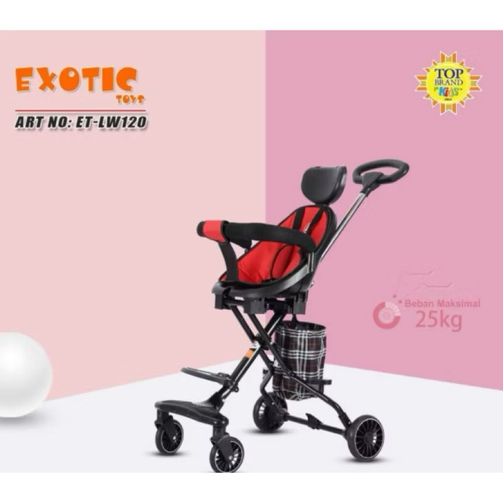NEW ‼️ ET-LW120/Exotic Stroller ET-LW120 / Kereta Dorong Bayi Exotic / Up To 25kg Kursi Putar Extra 