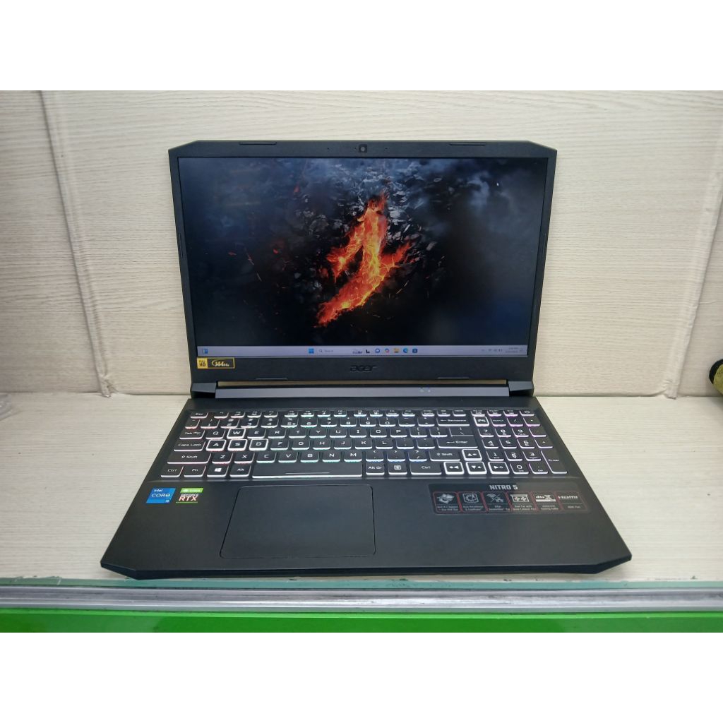 LAPTOP GAMING MURAH ACER NITRO AN515-57 INTEL CORE i5-11400H RTX 3050 RAM 16GB SSD 512GB