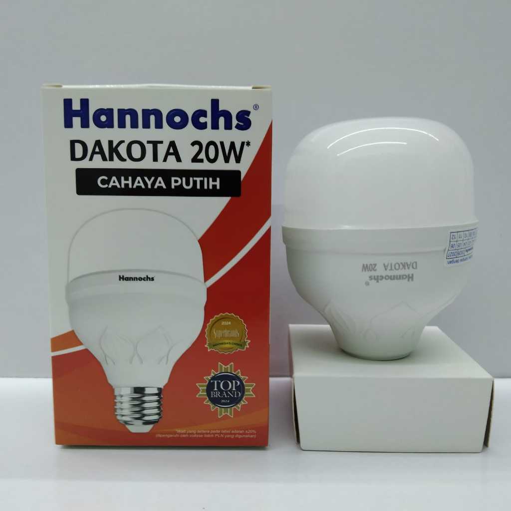 Hannochs Dakota Bohlam Bola Lampu Led 20 Watt Cahaya Putih Terang