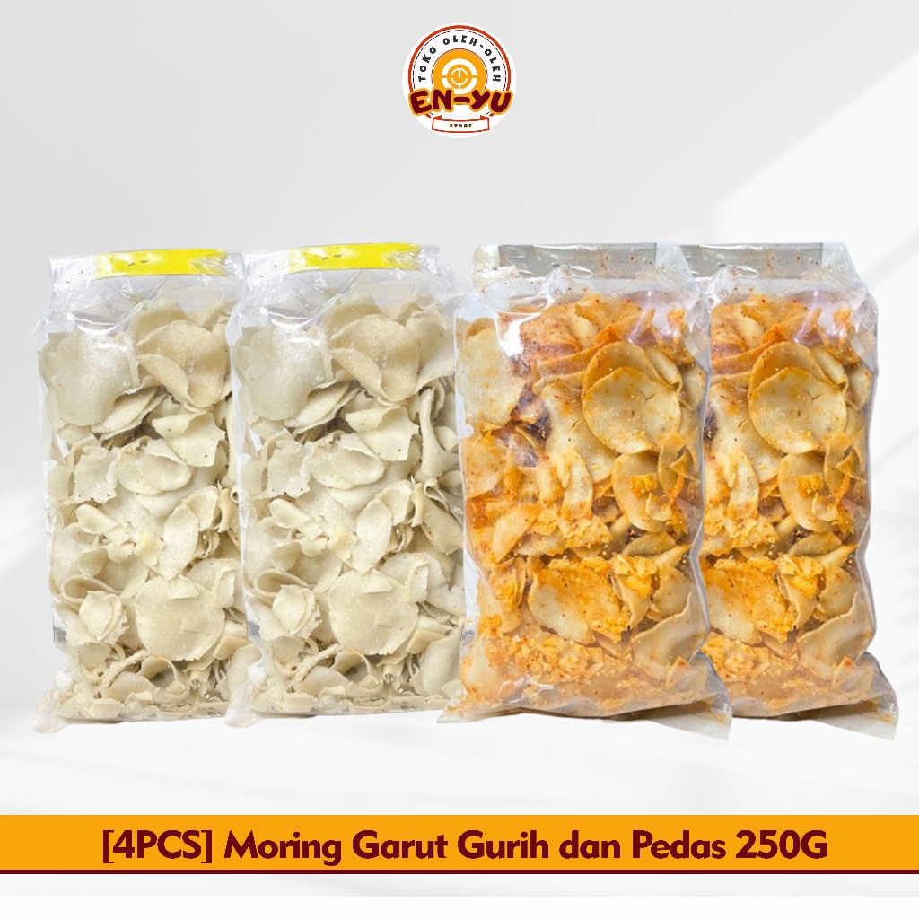 

[4 PCS] Keripik Moring Cimolring Molring Pedas Gurih Mix Asli Garut Renyah / KERIPIK PEDAS GURIH