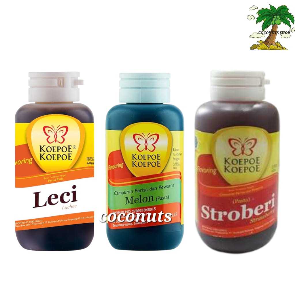 

Koepoe Koepoe Pasta Perisa Leci / Stroberi / Melon Rasa Aroma Ekstrak 60 Ml