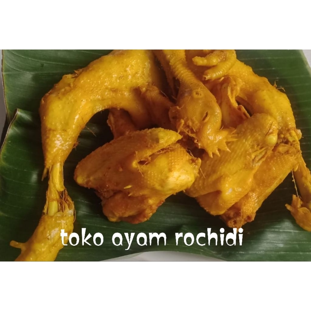 

ayam pejantan ungkep bumbu kuning free sambal