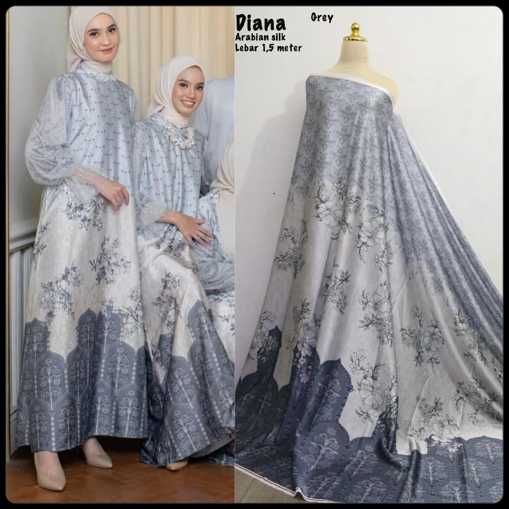 KAIN SUTRA ARABIAN SILK | MOTIF DIANA | KAIN METERAN | KAIN MEWAH | KAIN MUKENAH | KAIN TEXTILE