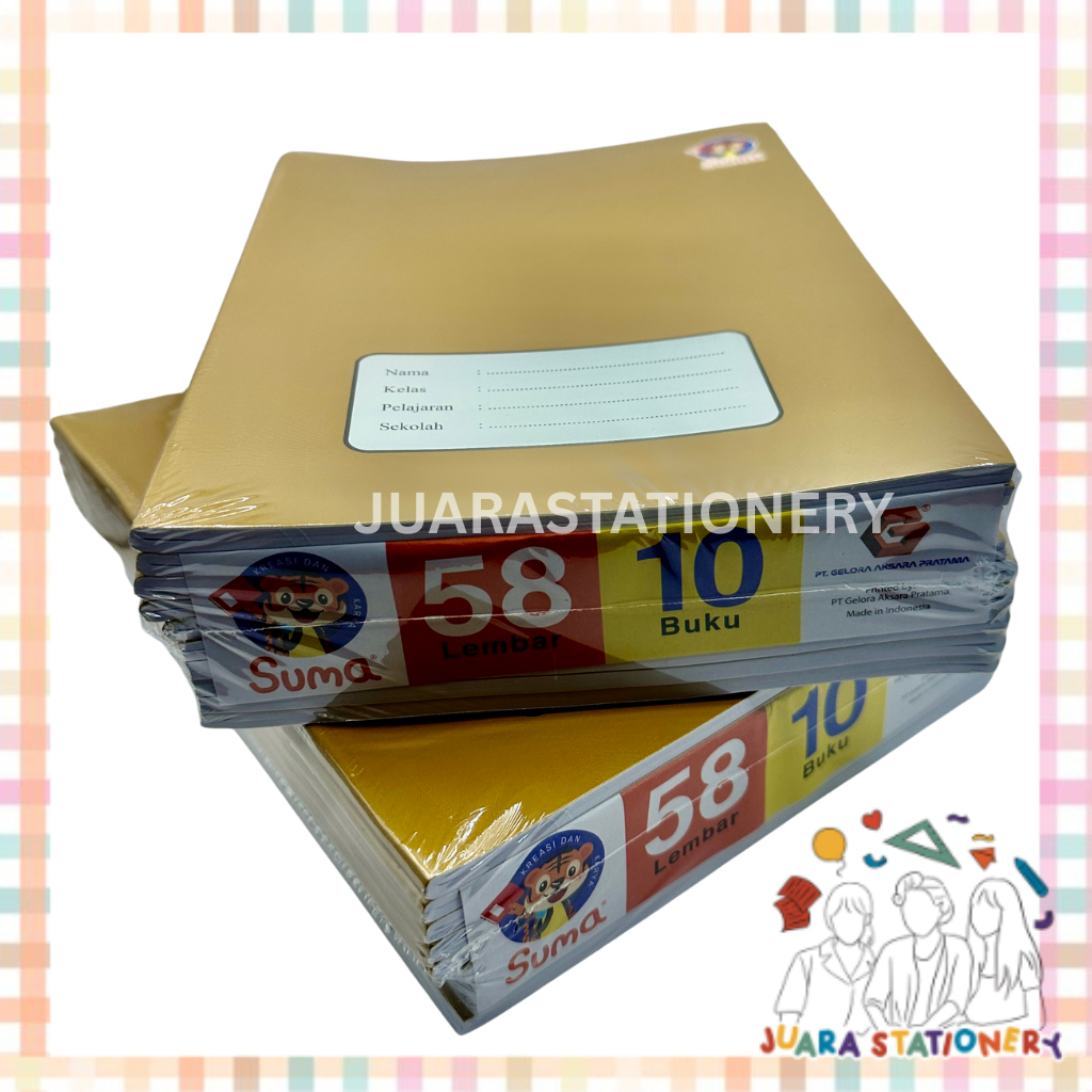 

(1372) JUARASTATIONERY Buku Tulis Suma 58 Lembar Sampul Coklat 1 PAK / Buku Sekolah Buku Tulis