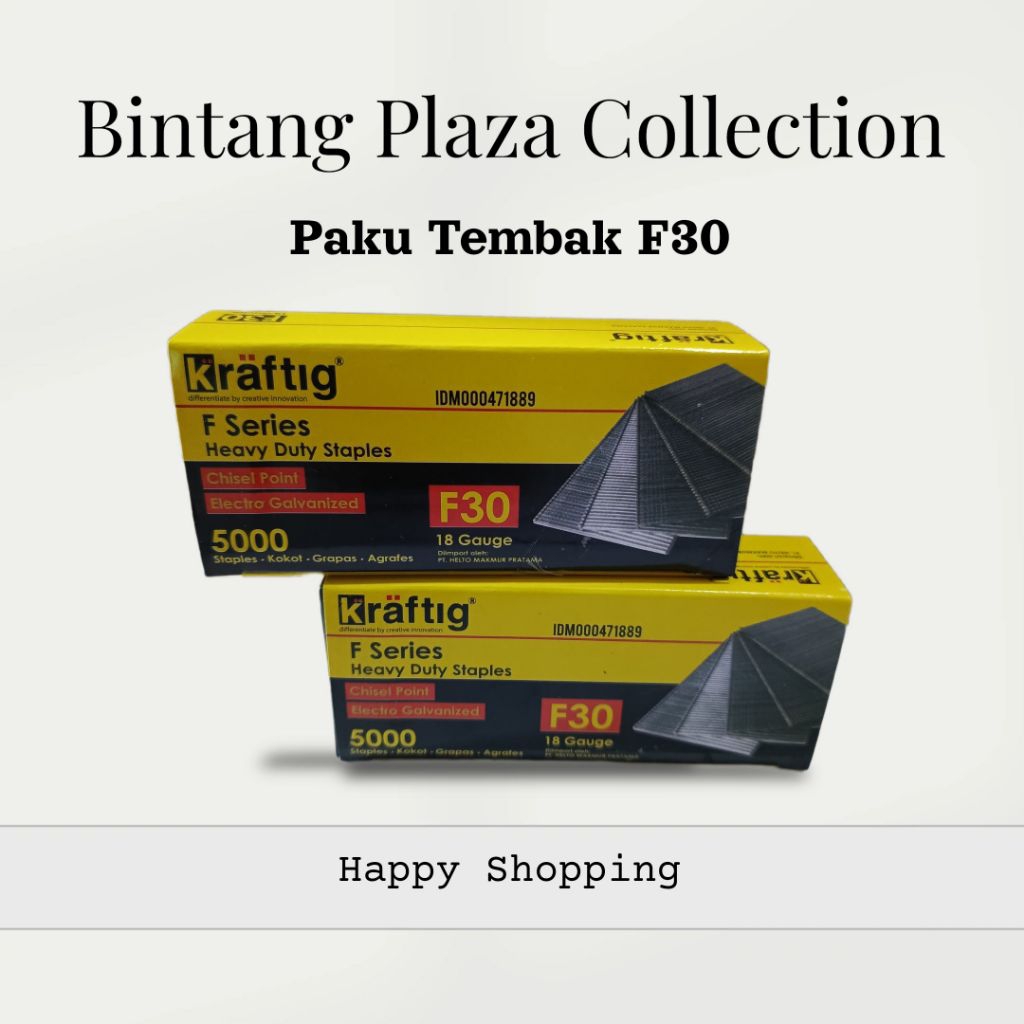 KRAFTIG isi paku tembak F30 / REFIL AIR NAILER / ISI MESIN PAKU TEMBAK / isi 5000 pcs