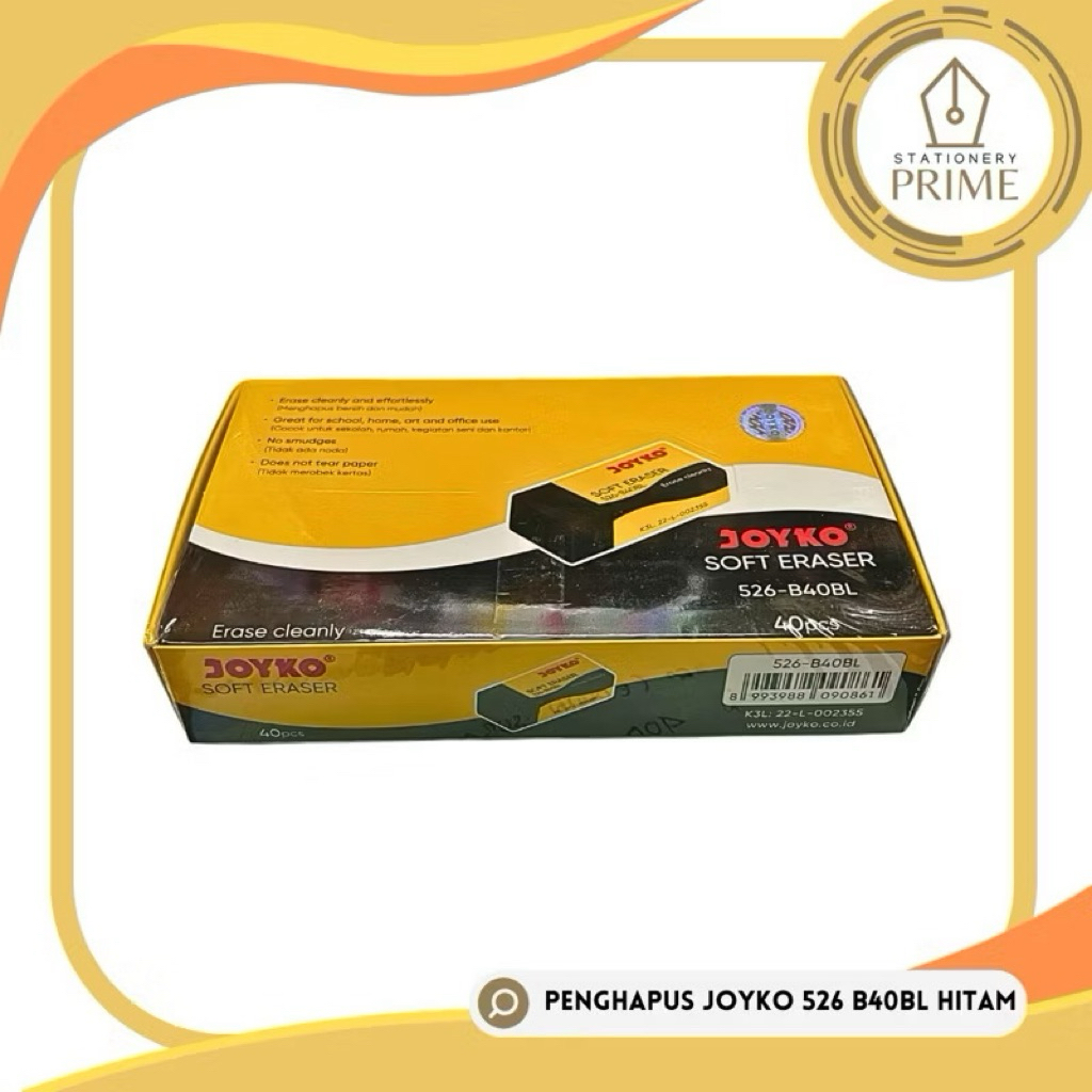 

Penghapus Joyko Hitam Kecil isi 40 pcs