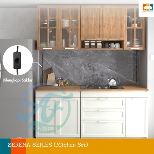Kichenset Dapur / Lemari dapur 3 pintu atas Bawah -Serena