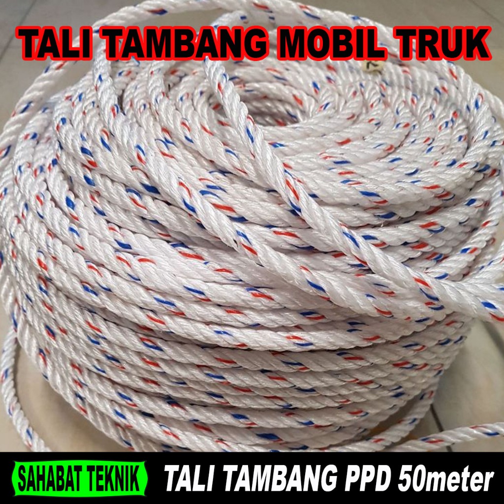 TALI TAMBANG PPD 6MM (50 METER) / TAMBANG TRUK / TAMBANG LOSBAK / TALI PROYEK / TAMBANG KAPAL / TAMB