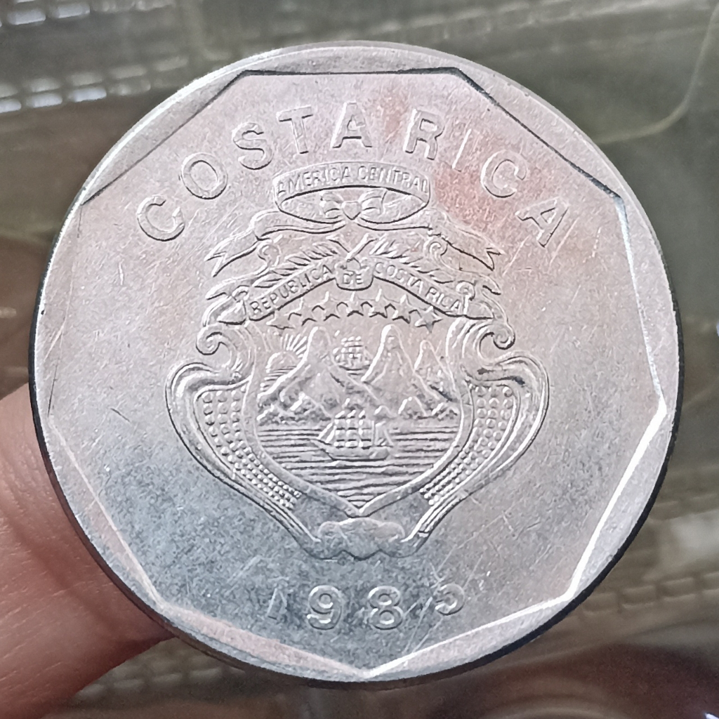 Koin Kuno Costa Rica 20 Colones Tahun 1985