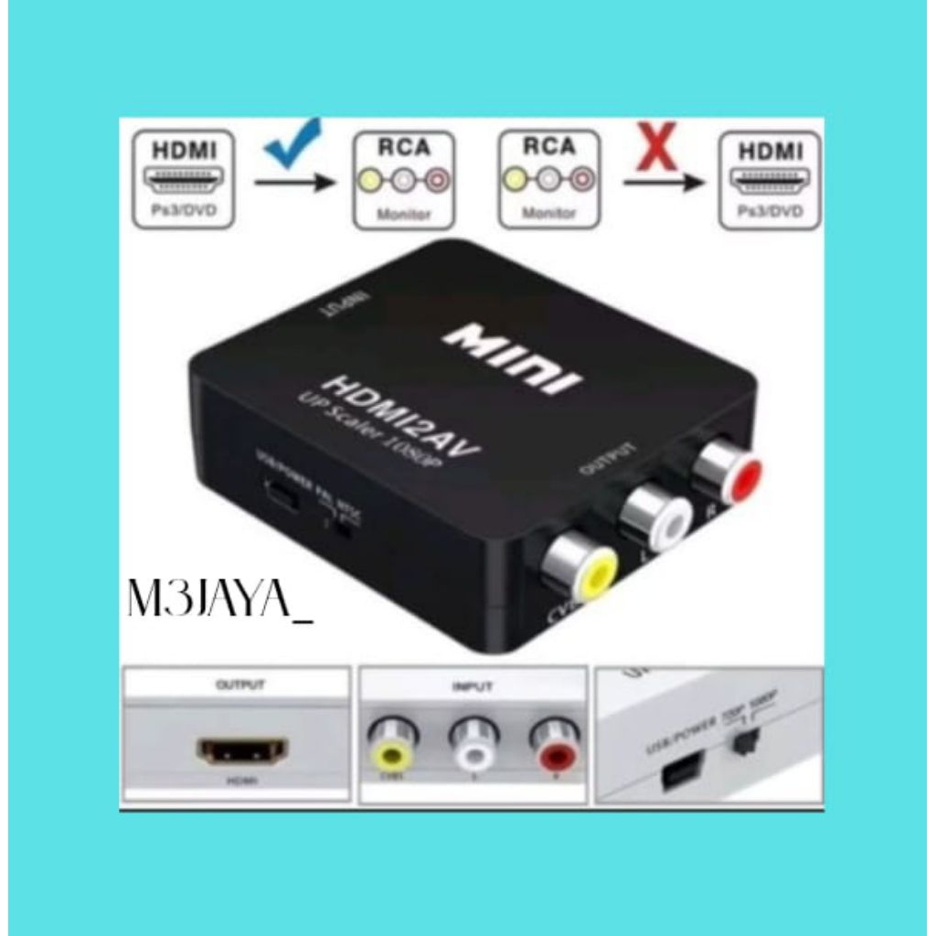 Converter HDMI to AV RCA / HDMI to AV / HDMI to RCA