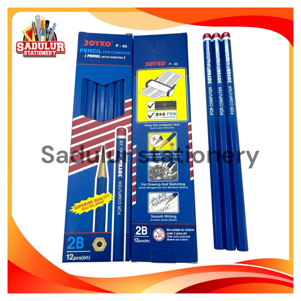 

(1PCS)-PENSIL 2B JOYKO P-93 / PENSIL 2B BIRU