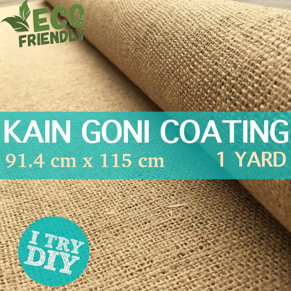 KODE P79X Kain Goni Coating 1 yard  Kain Goni Kaku  Kain Goni Bahan Baku Tas