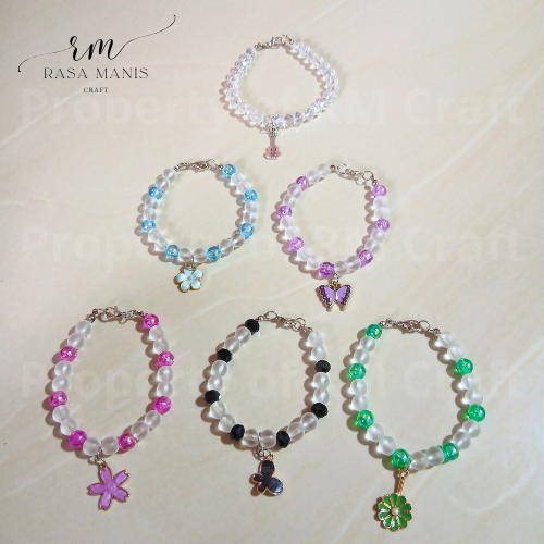 Gelang Manik Charm Bandul Lucu |Gelang Handmade Estetik