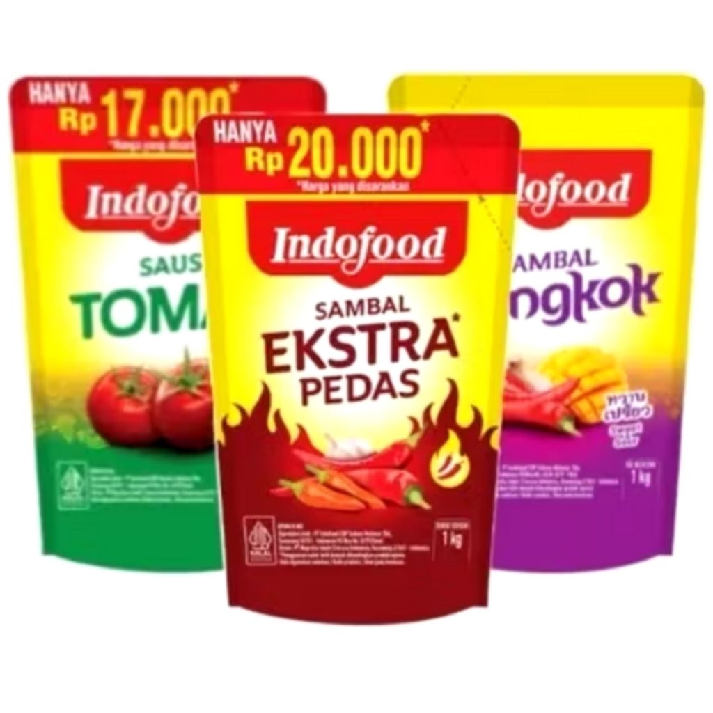

Indofood Saus Sambal Extra Pedas / Bangkok / Tomat 1 Kg