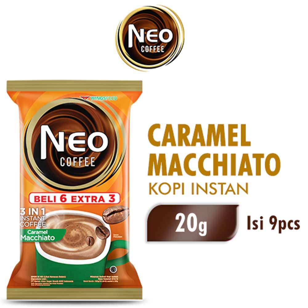 

neo coffee kopi instant (6+3) caramel machiato 180g