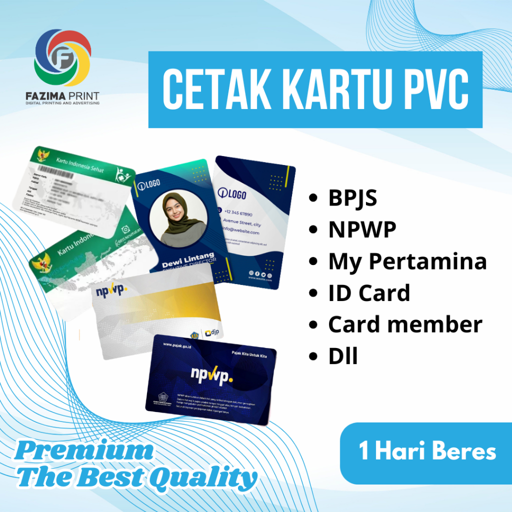 

Kartu Bahan PVC Tebal Bisa Satuan Anti Luntur Termurah