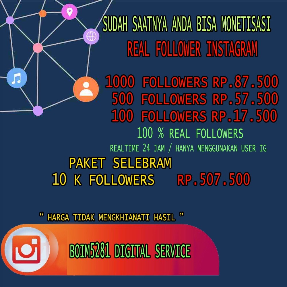 "Tambah Followers Instagram Aktif & Real – 1.000 Followers | Tanpa Password | Aman & Cepat"